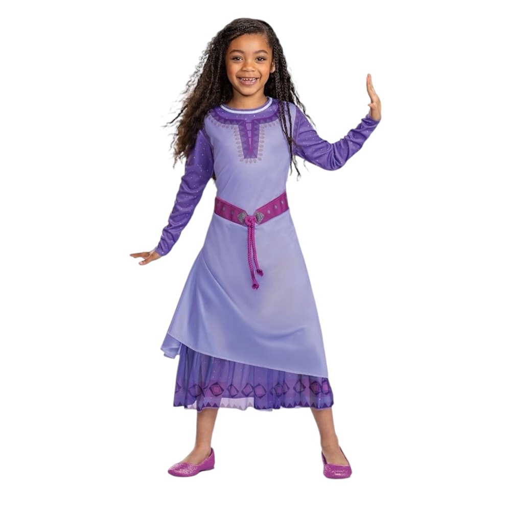 Asha Official Disney Wish Child Costume with Attached Belt